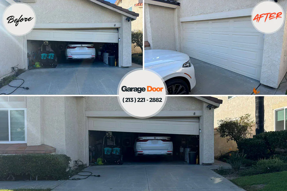 Before and after: garage door repair Air Force Academy, CO